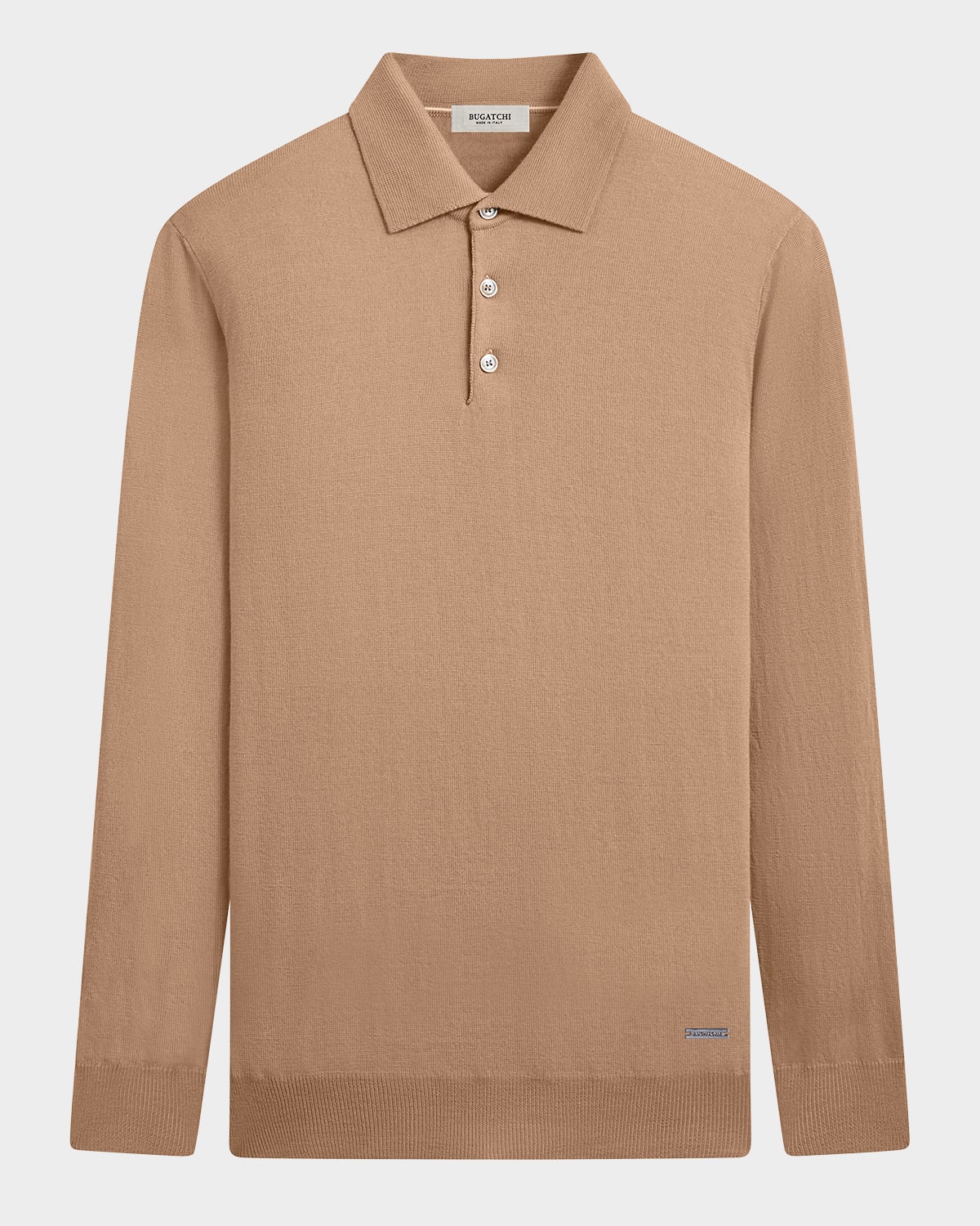 Bugatchi Men's Solid Polo Sweater In Camel