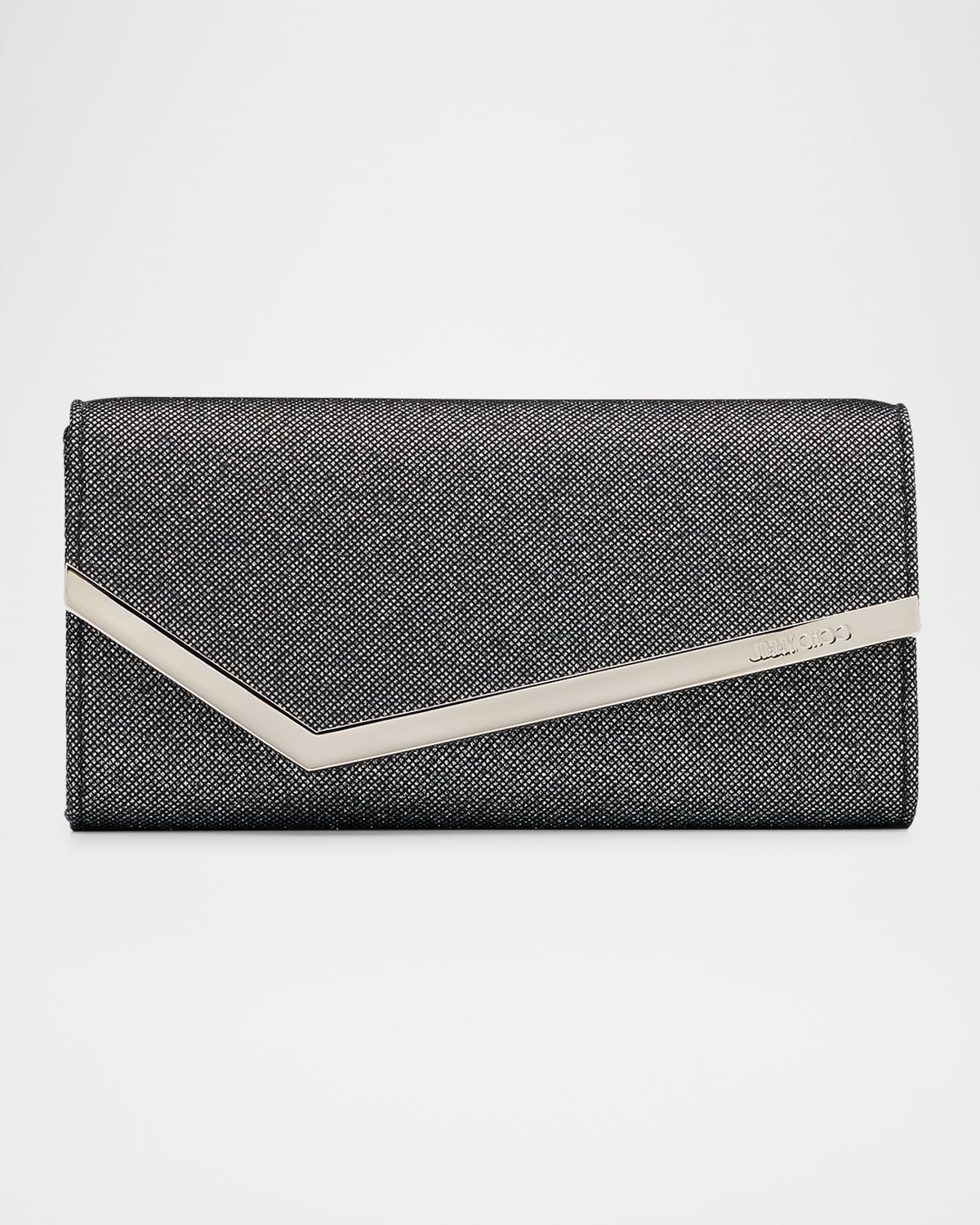 Jimmy Choo Emmie Glitter Clutch Bag In Cosmo