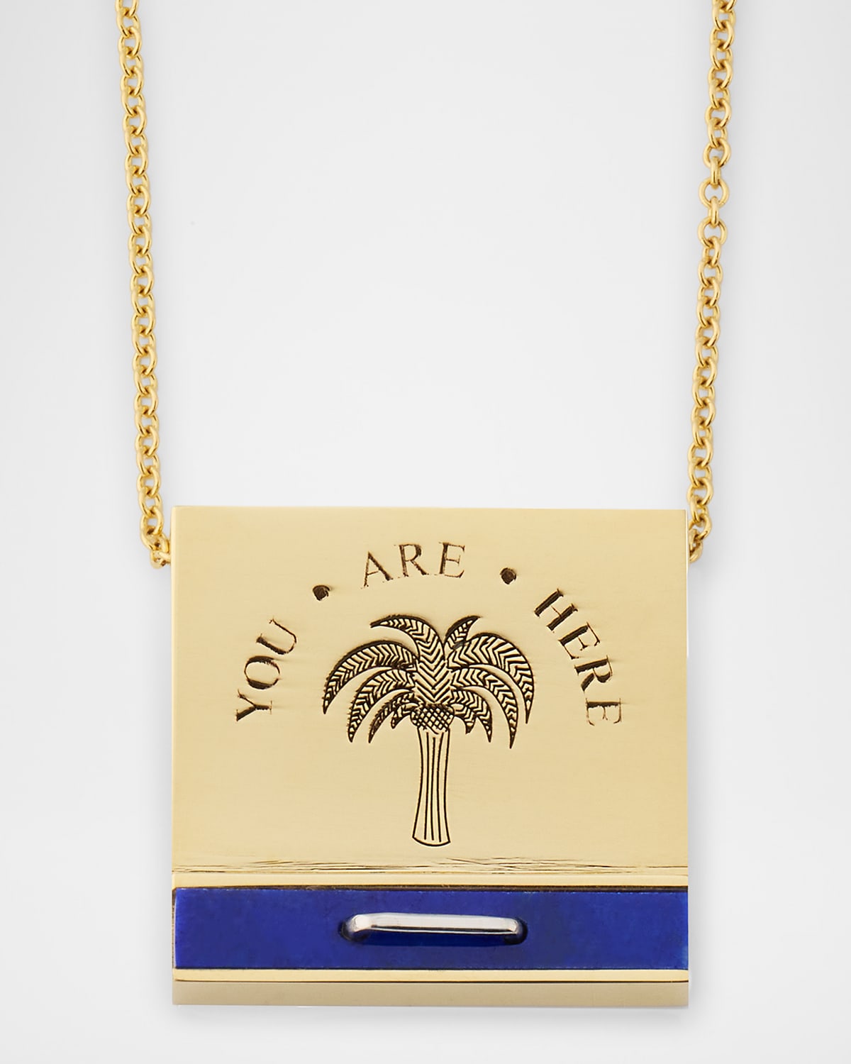 Signature Matchbook Pendant Necklace, 20"