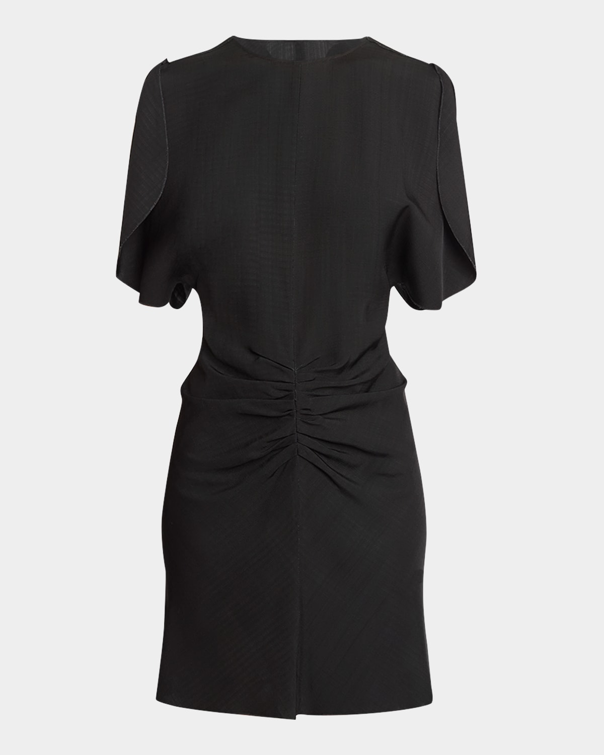 Victoria Beckham Gathered Waist Mini Dress In Black