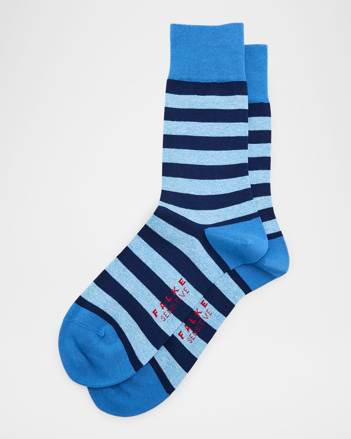 Shop Falke Men's Sensitive Mapped Line Crew Socks In Blue