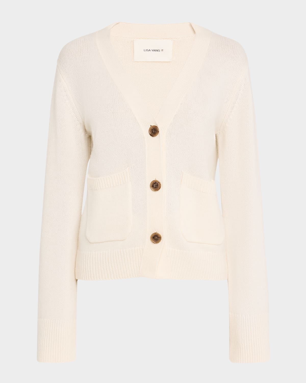 Danni Button-Down Cashmere Cardigan