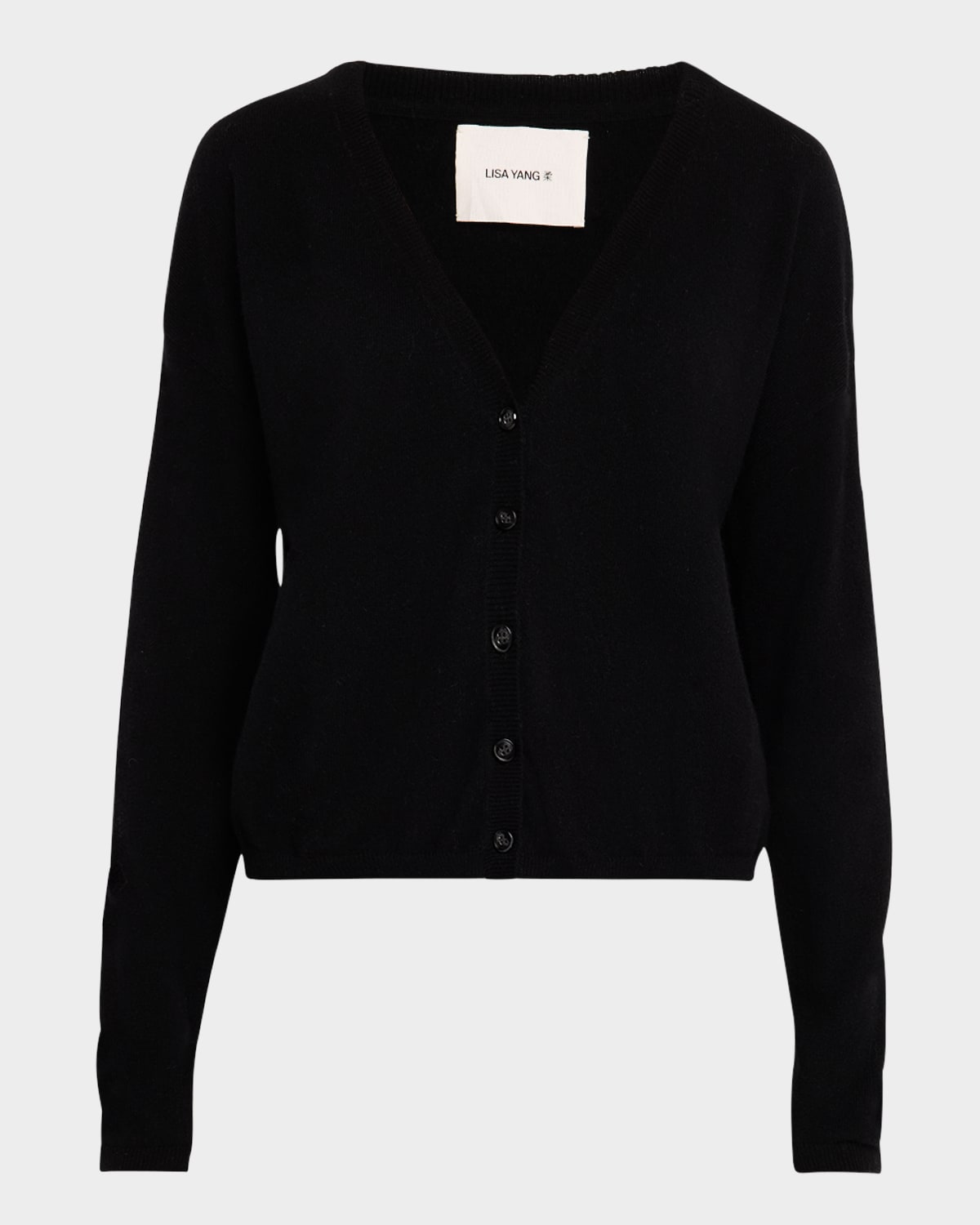 Lisa Yang The Abby Cashmere Sparkle Cardigan In Black