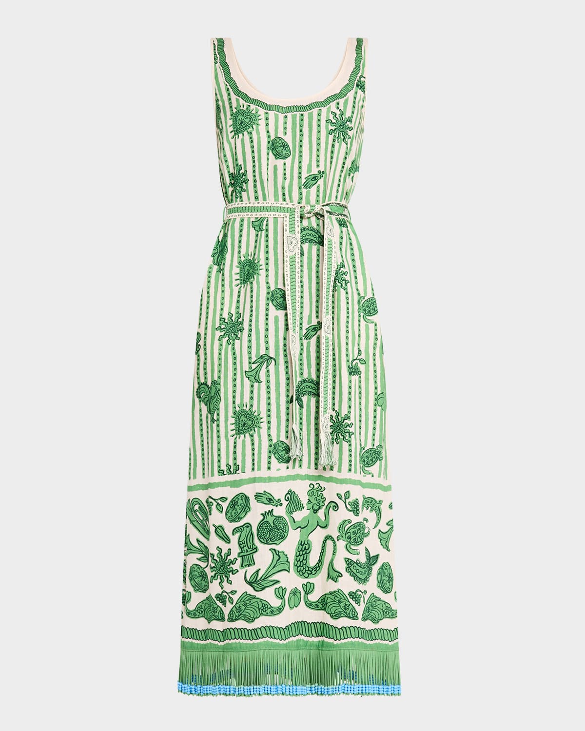 Shop Alemais Lula Sleeveless Midi Dress In Stripe