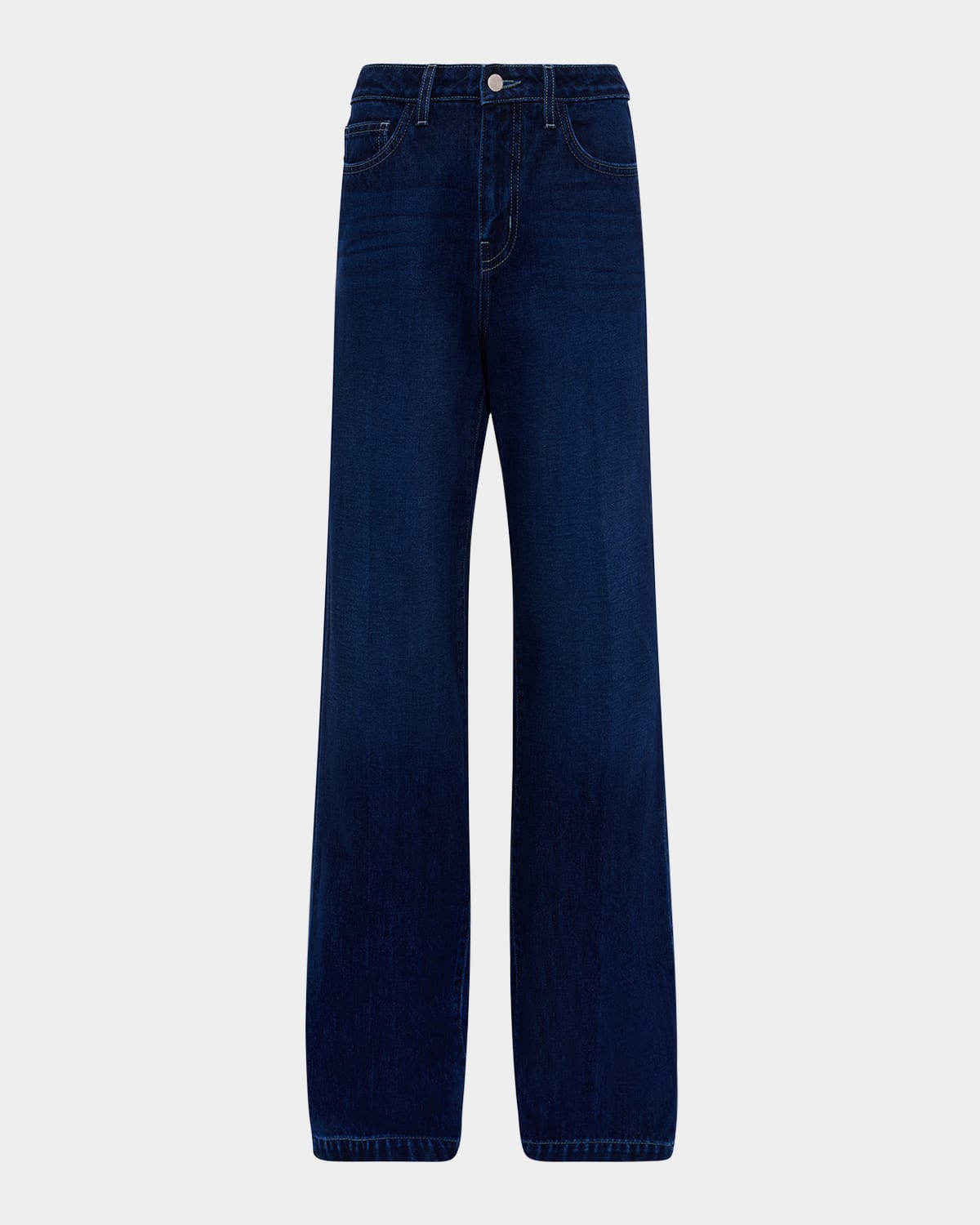 Shop L Agence Clayton High-rise Wide-leg Jeans In Harlan