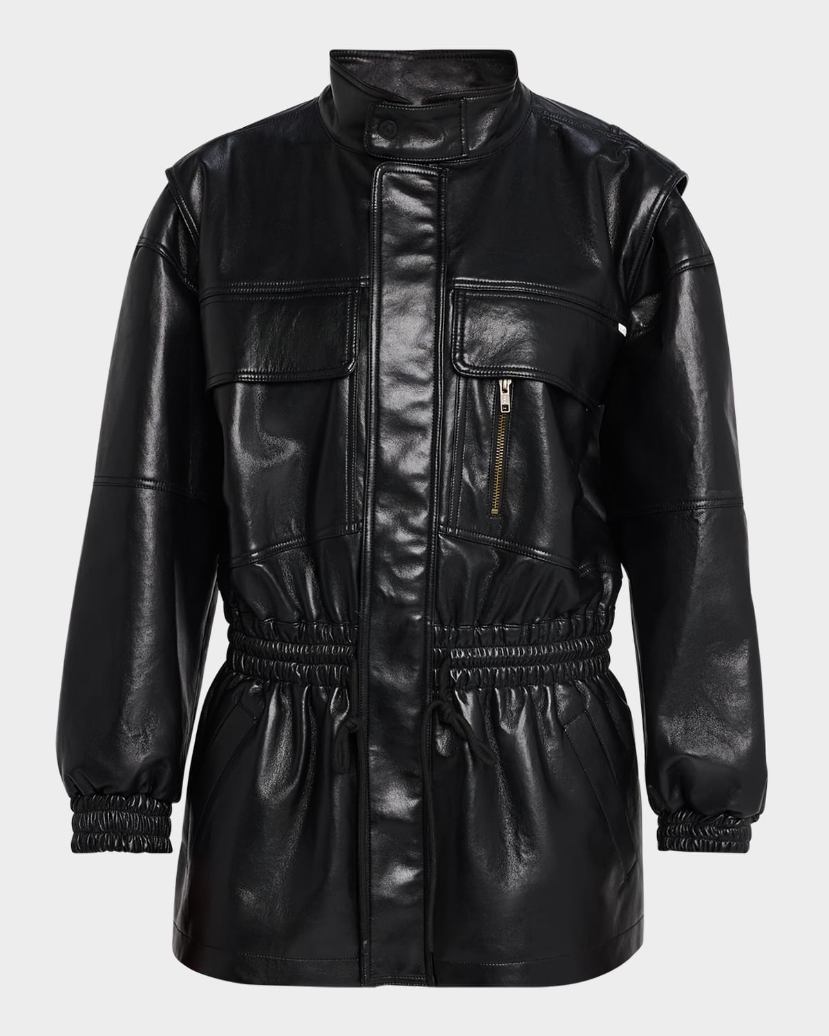 MOTHER THE CARRY ALL FAUX LEATHER PARKA 