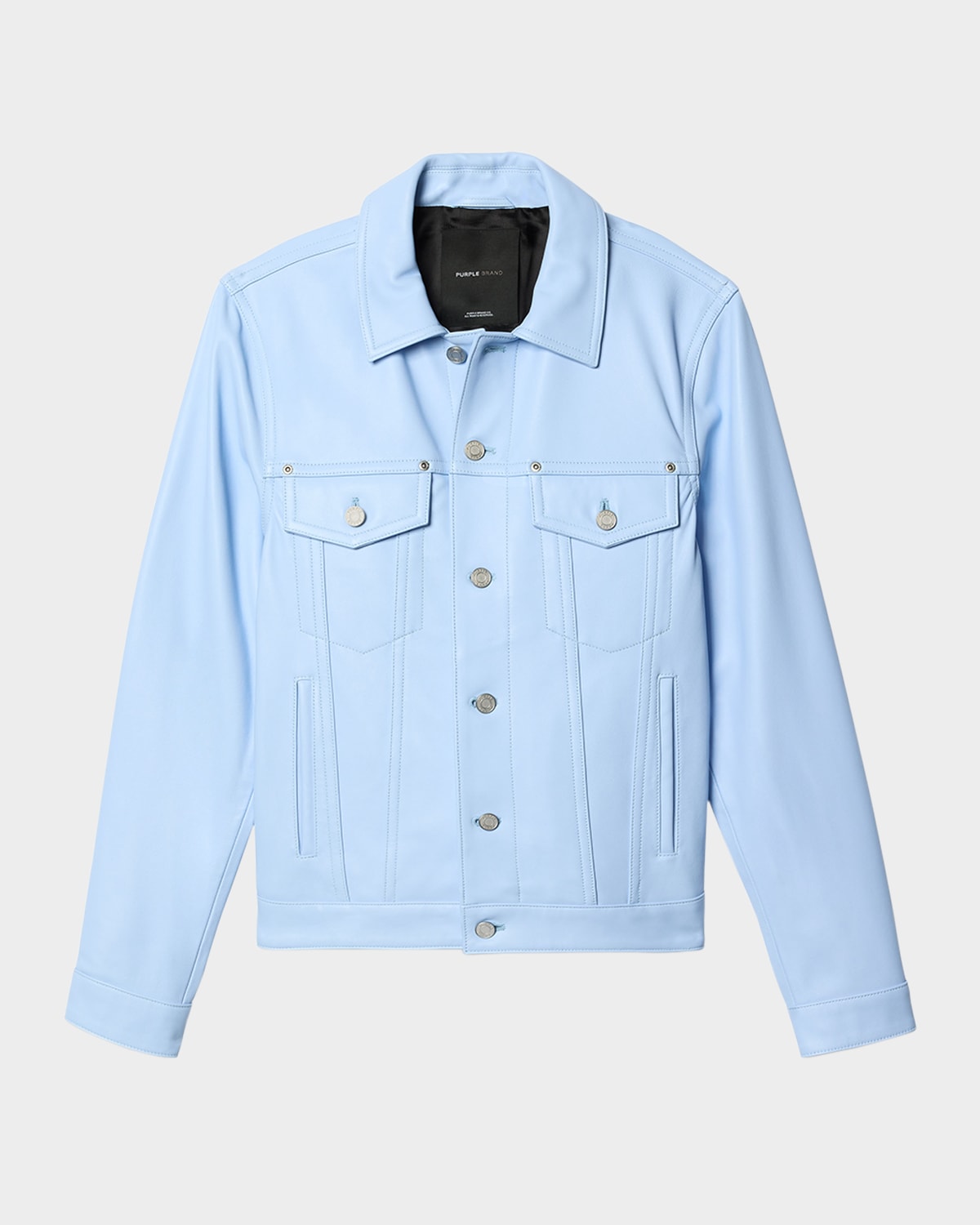 Men's Leather Trucker Jacket