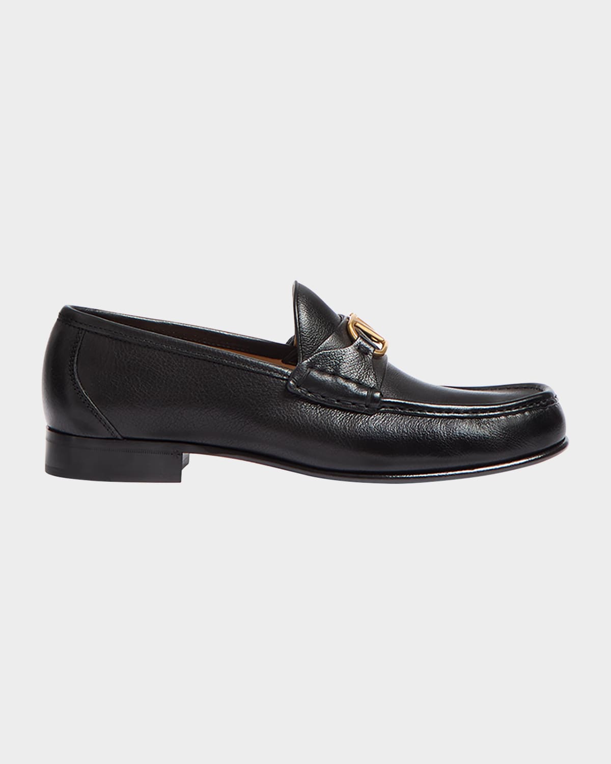 Valentino Garavani Vlogo Signature Loafer With Gold-tone Logo Detail In Black