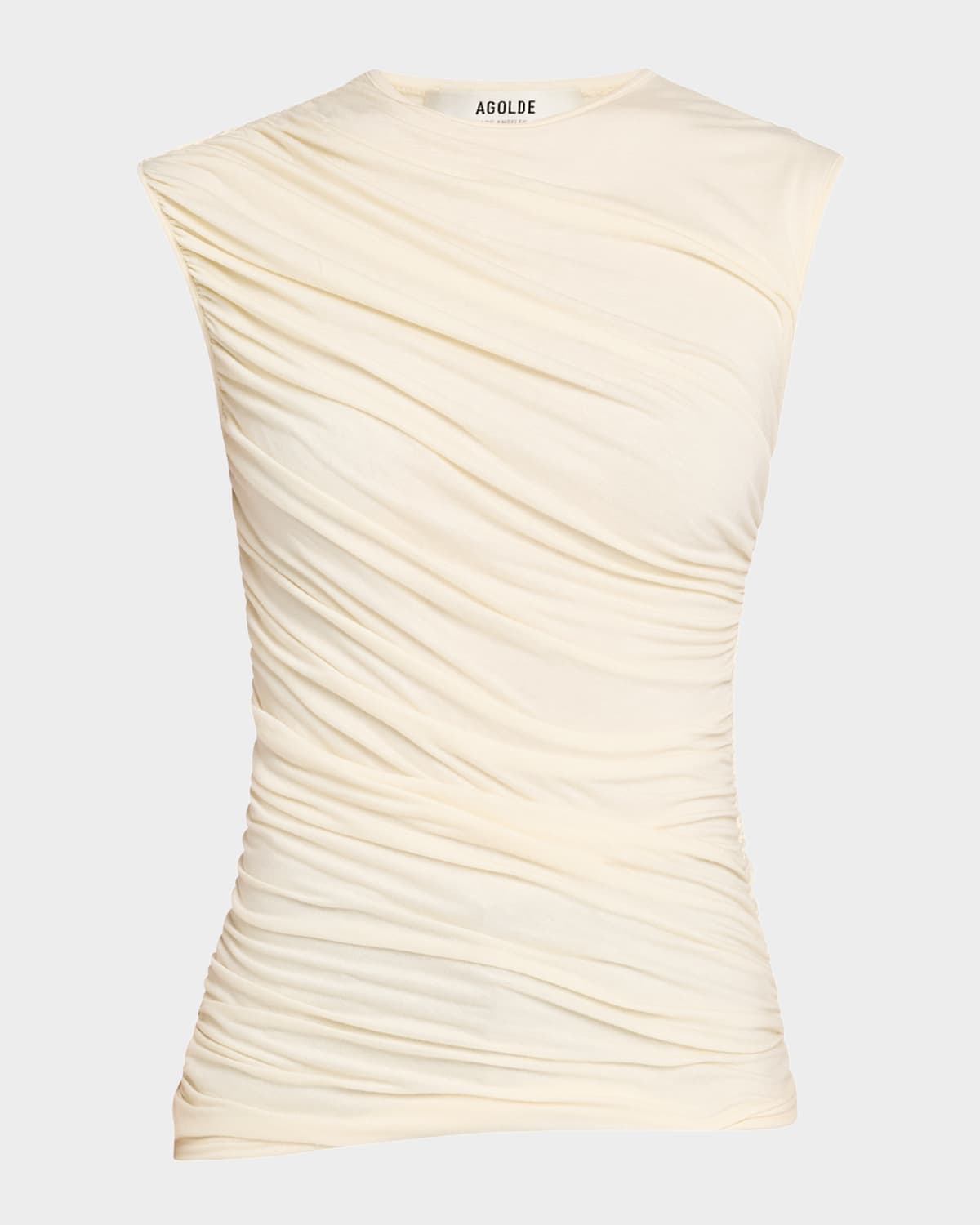 Agolde Ester Twist Tank Top In Sand