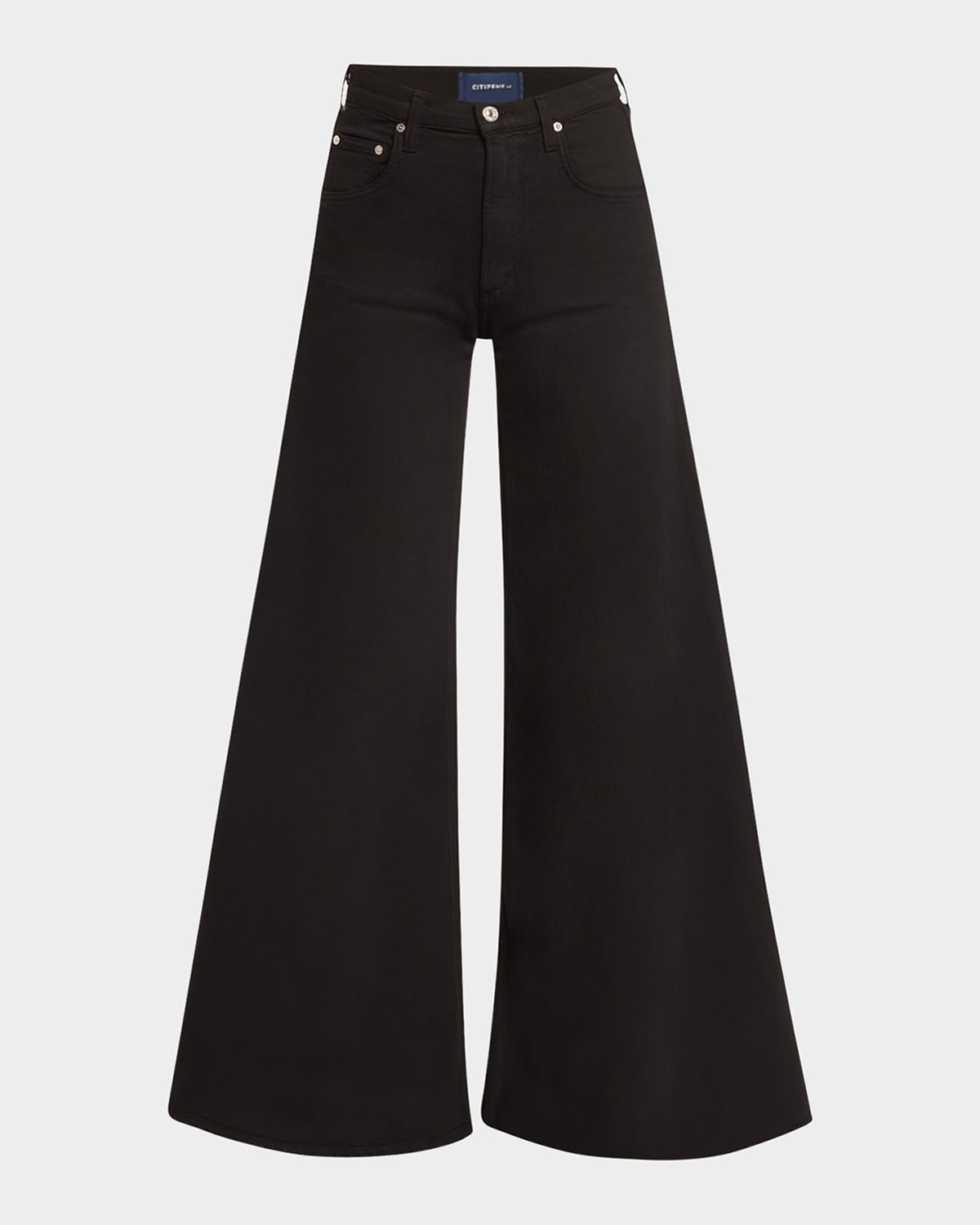 Citizens Of Humanity Amari Stretch High-rise Ultra Wide-leg Jeans In Black Currant