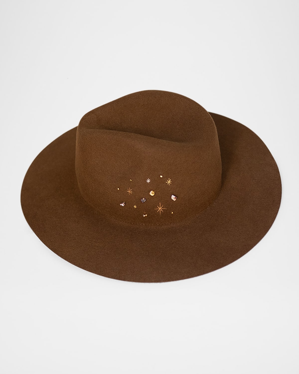 Lena Merino Wool Hat W/ 14-Karat Gold Plated Charms