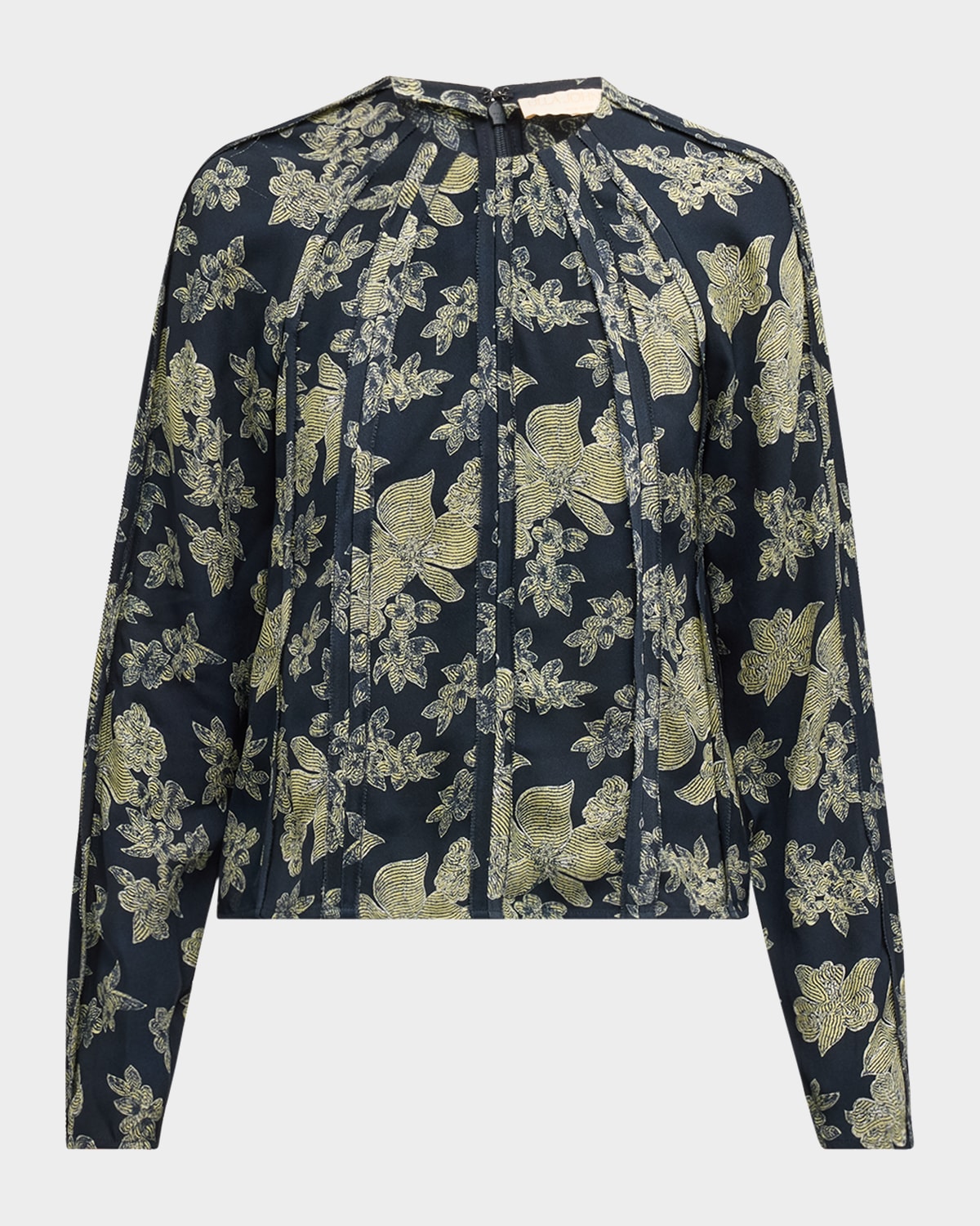 ULLA JOHNSON KAVI FLORAL LONG-SLEEVE BLOUSE 