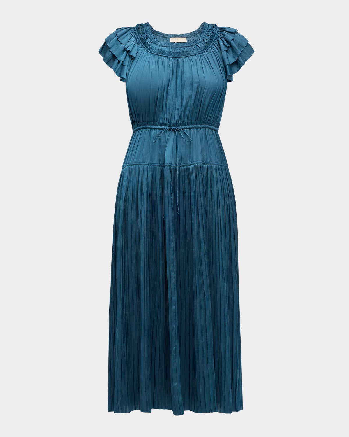 Kalesta Pleated Ruffle Mini Dress