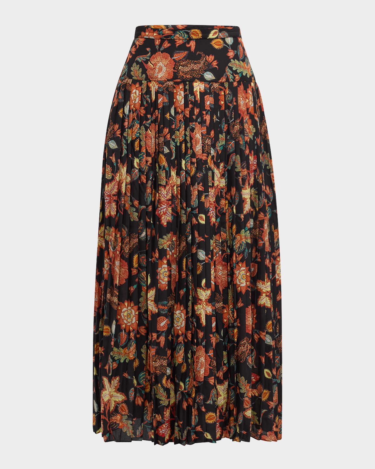 Ulla Johnson Alexi Pleated Midi Skirt In Hellebore