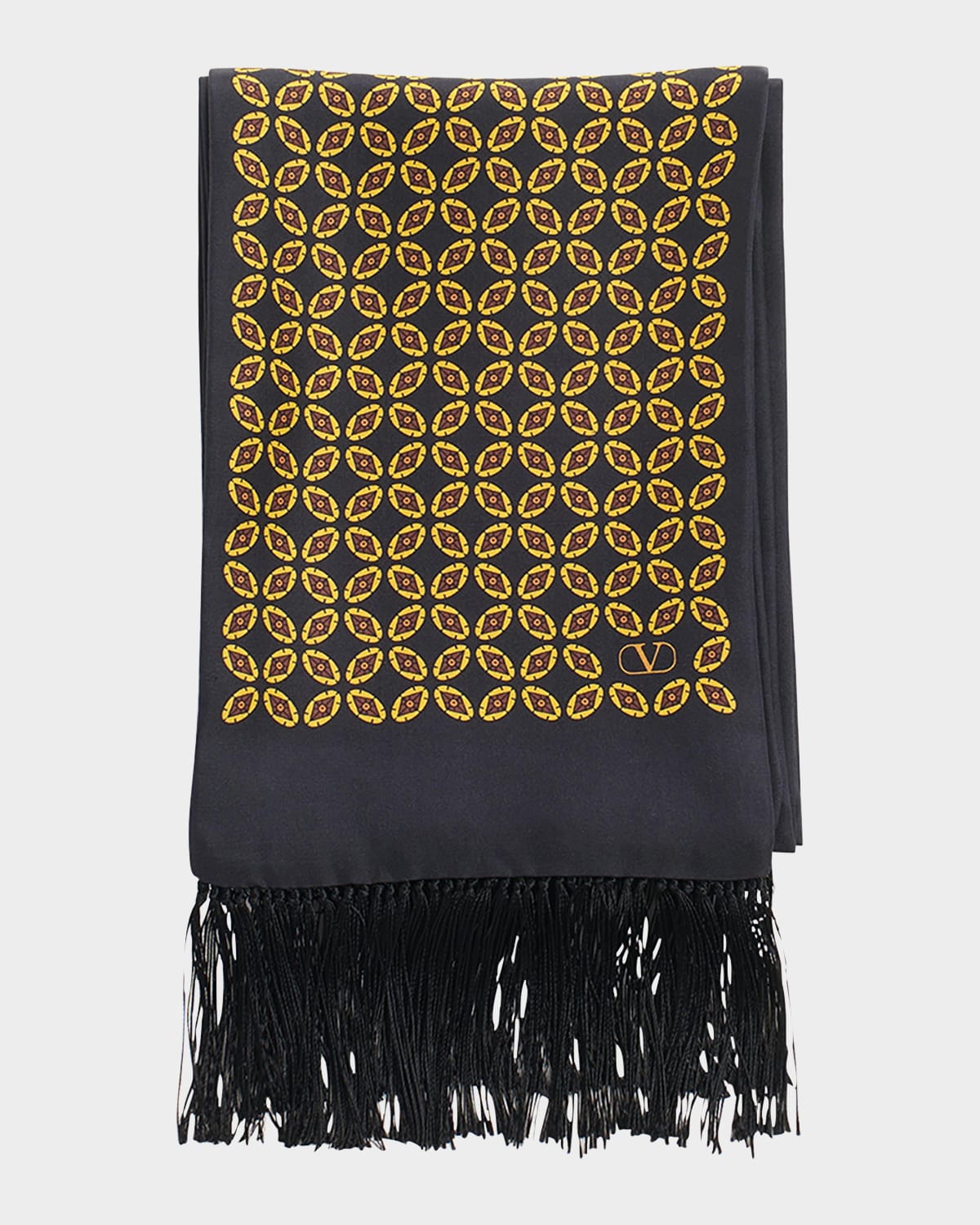 Men's Printed Fringe Scarf