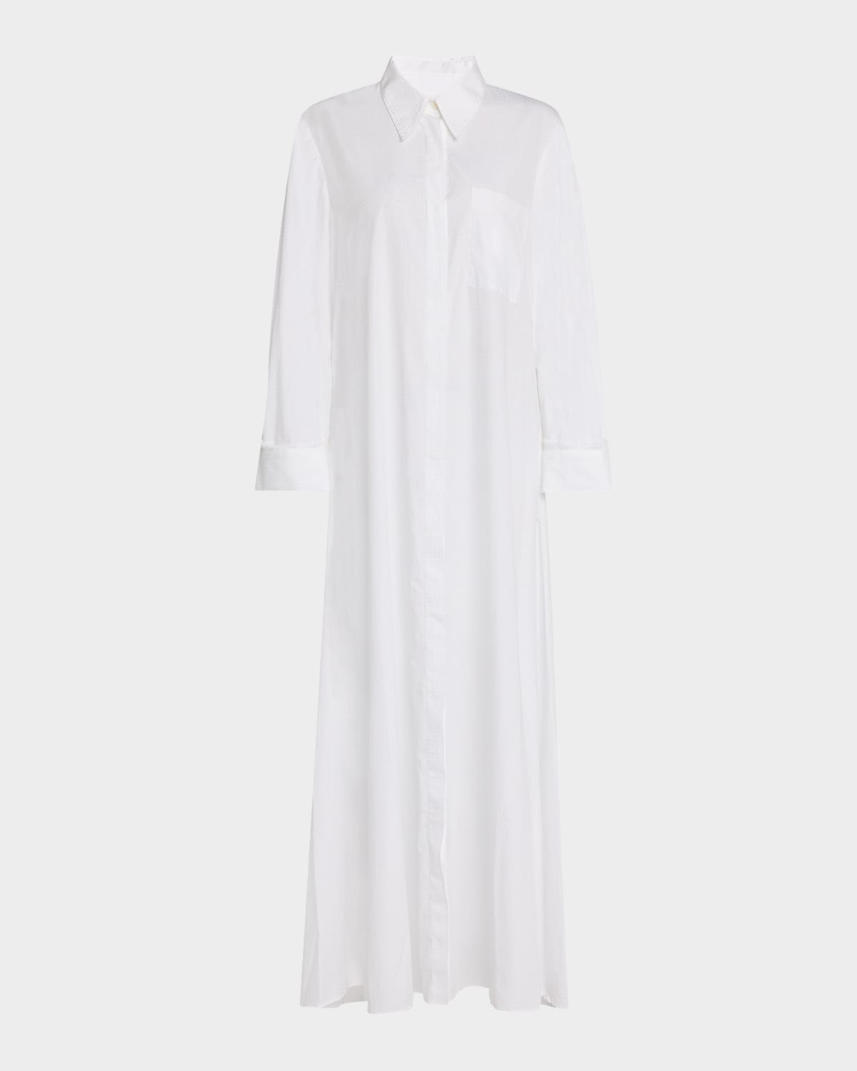 Jenny's Gown Oversized Embellished Cotton Poplin Shirtdress