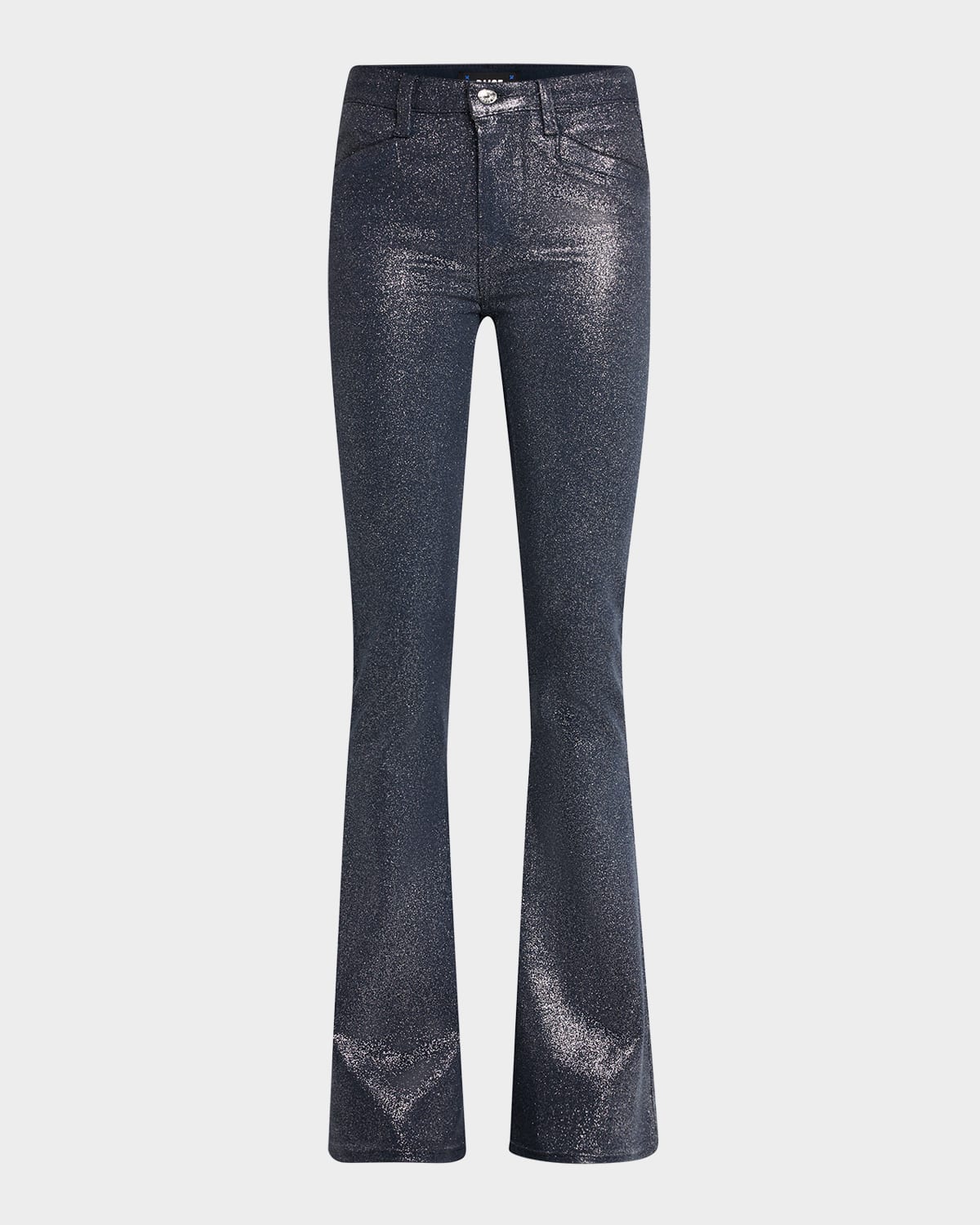 PAIGE LOU LOU HIGH-RISE SPARKLY COATED JEANS 