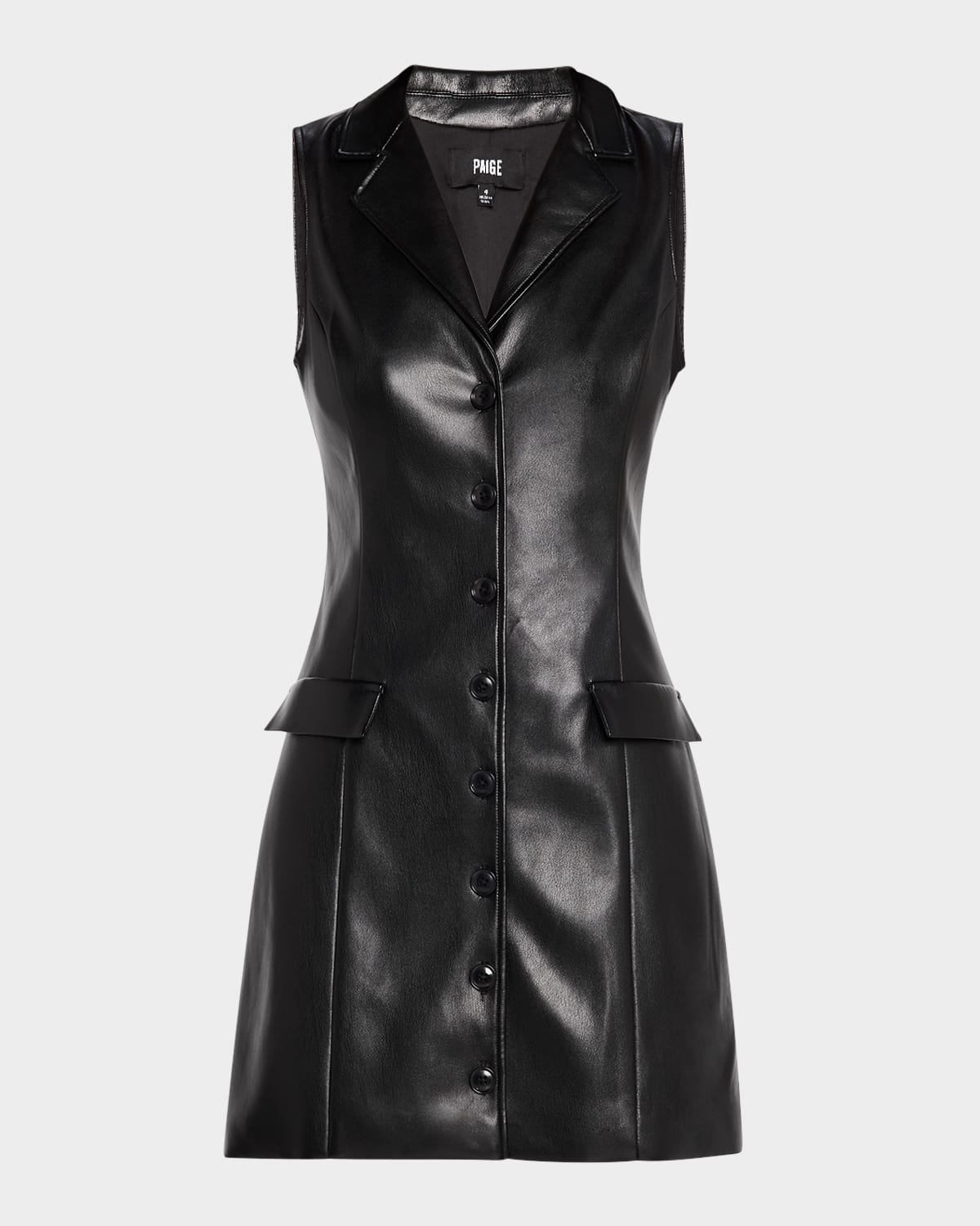 Graciella Fitted Faux Leather Mini Dress