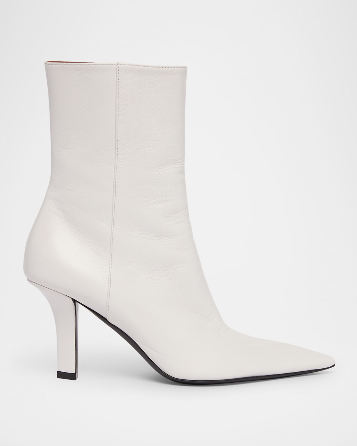 Christine Leather Zip Ankle Booties