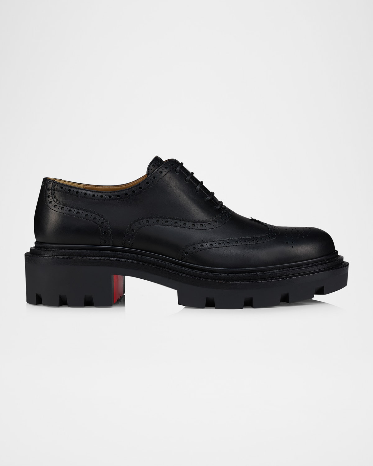 Men's College Wingtip Brogue Leather Derby Shoes
