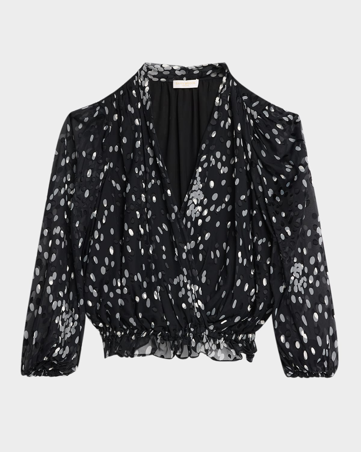 RAMY BROOK LEVI DOT SEMI-SHEER BLOUSE 