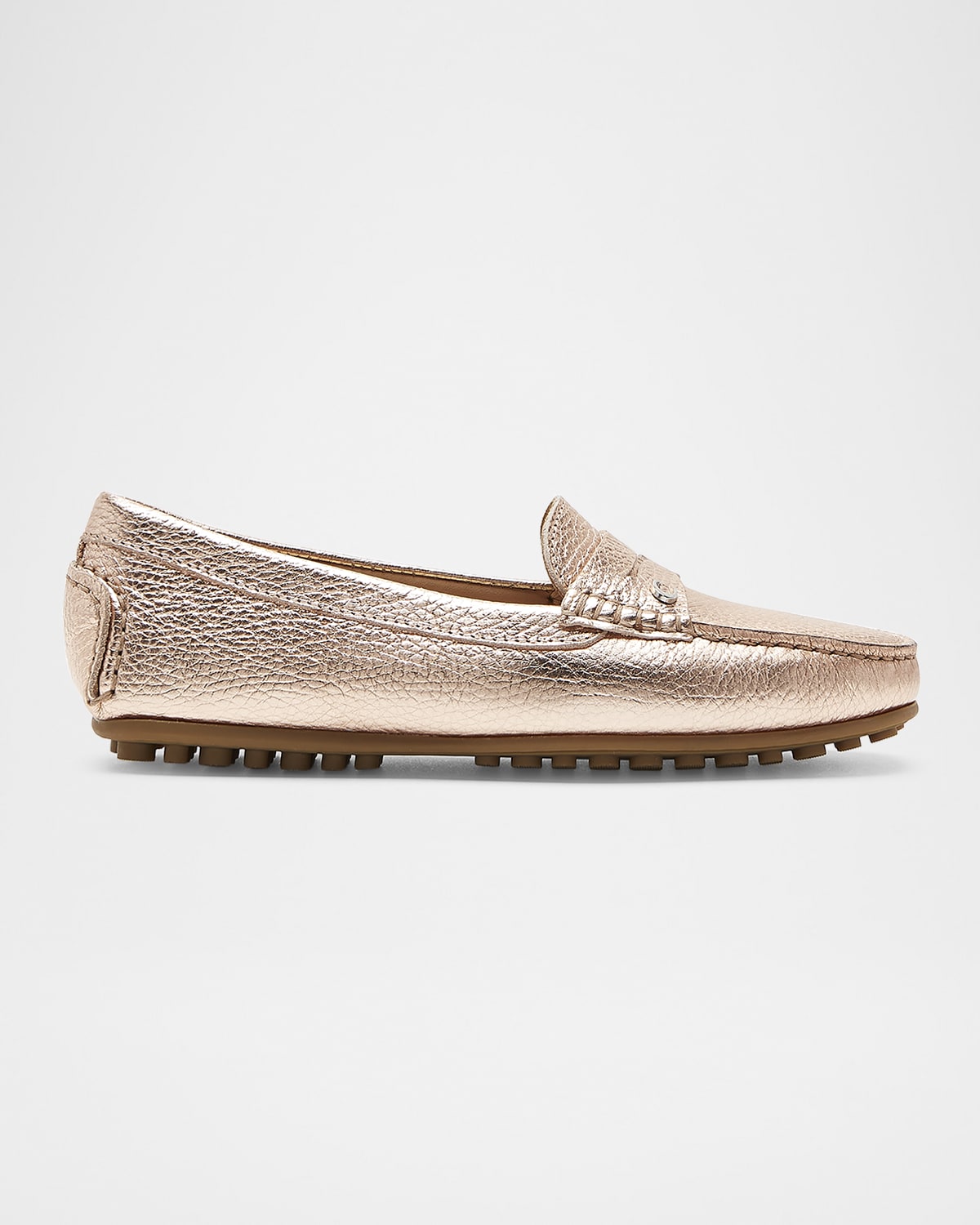 Pilar Metallic Penny Driver Loafers