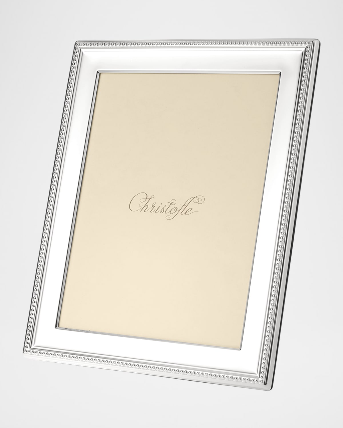 Christofle Perles Silver-plated Picture Frame, 7" X 9" In Silver