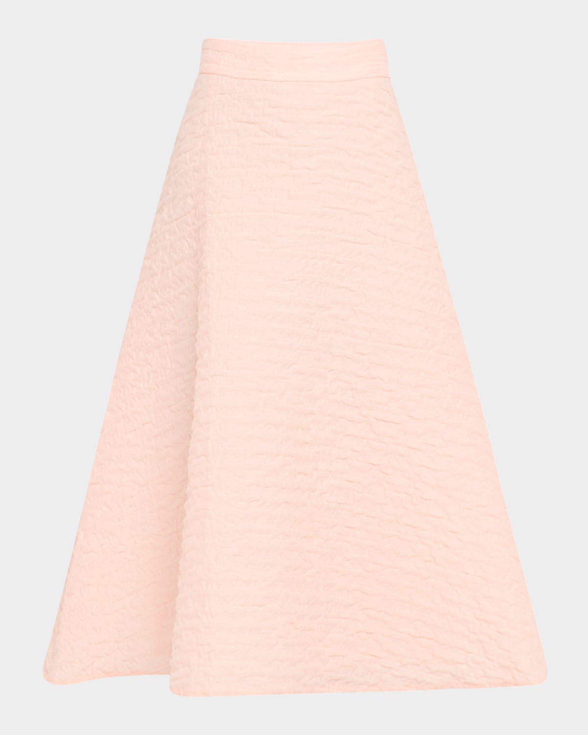 Akris Bubble 3d Organza A-line Midi Skirt In Peach