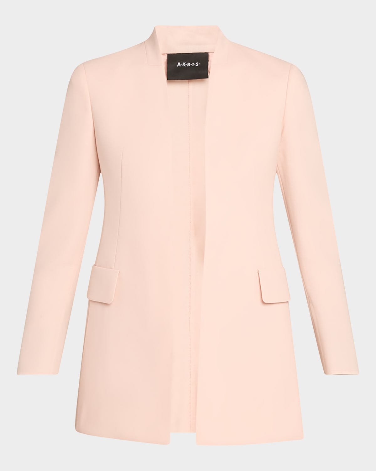 Akris Alvar Double-face Wool Cardigan Jacket In Pale Pink
