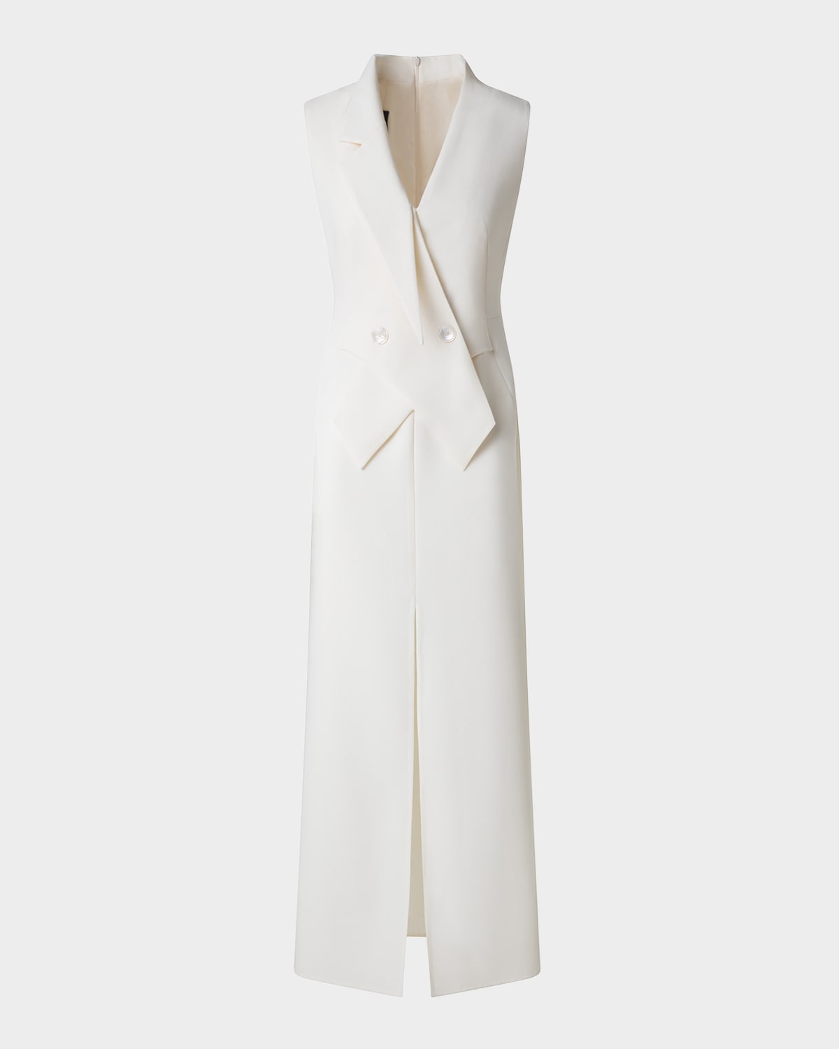 Akris Double-face Wool Midi Sheath Dress In Ecru