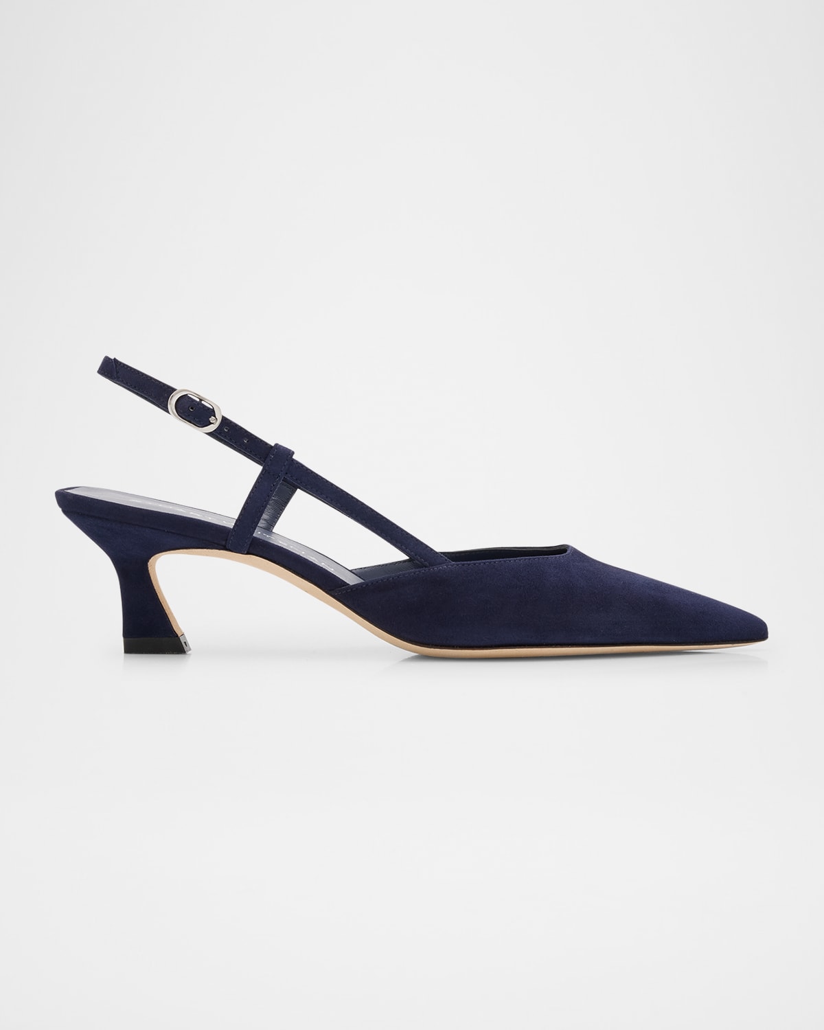 STUART WEITZMAN VINNIE SUEDE KITTEN SLINGBACK PUMPS 