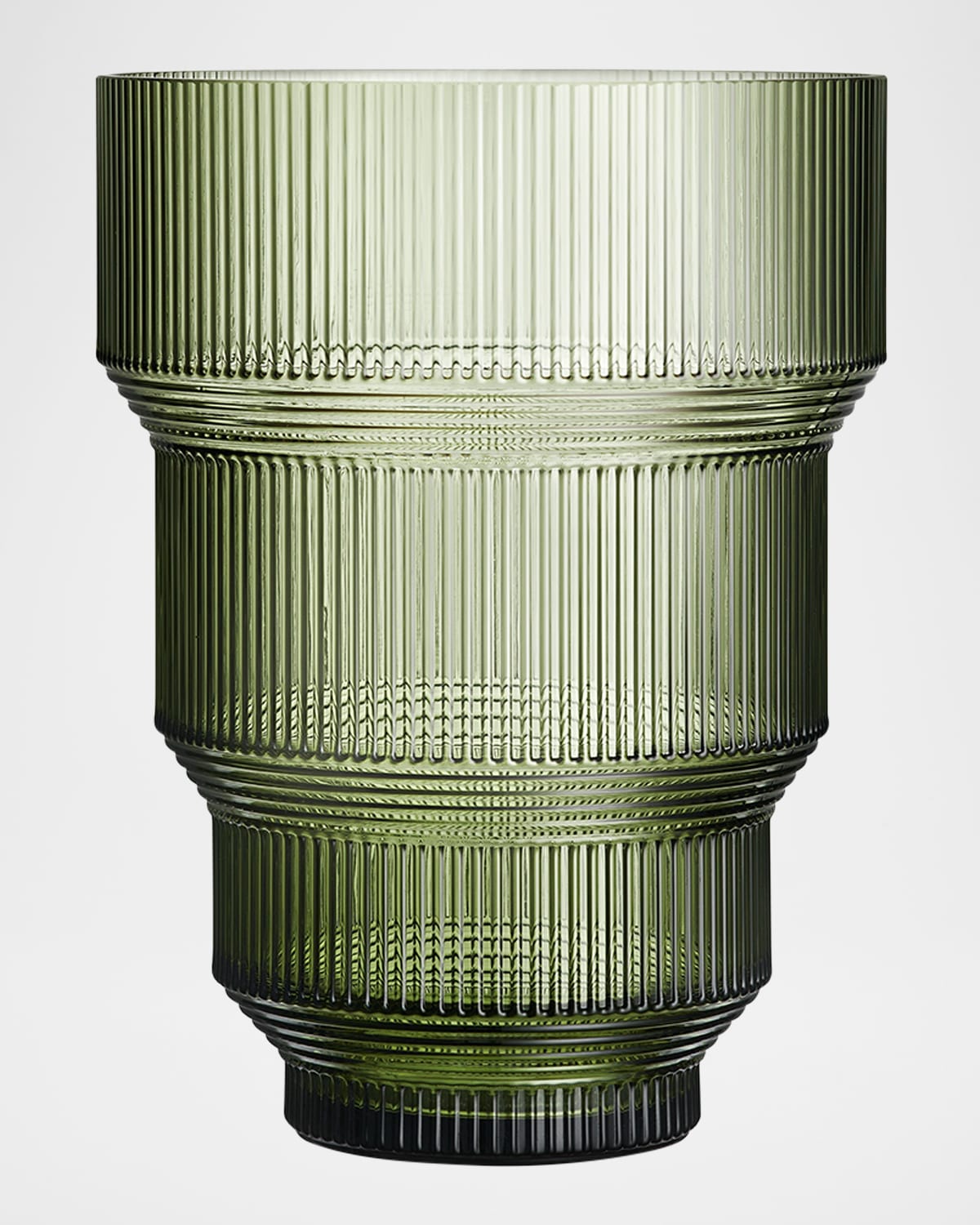 Kosta Boda Pavilion Vase, Green, Large In Dark Green