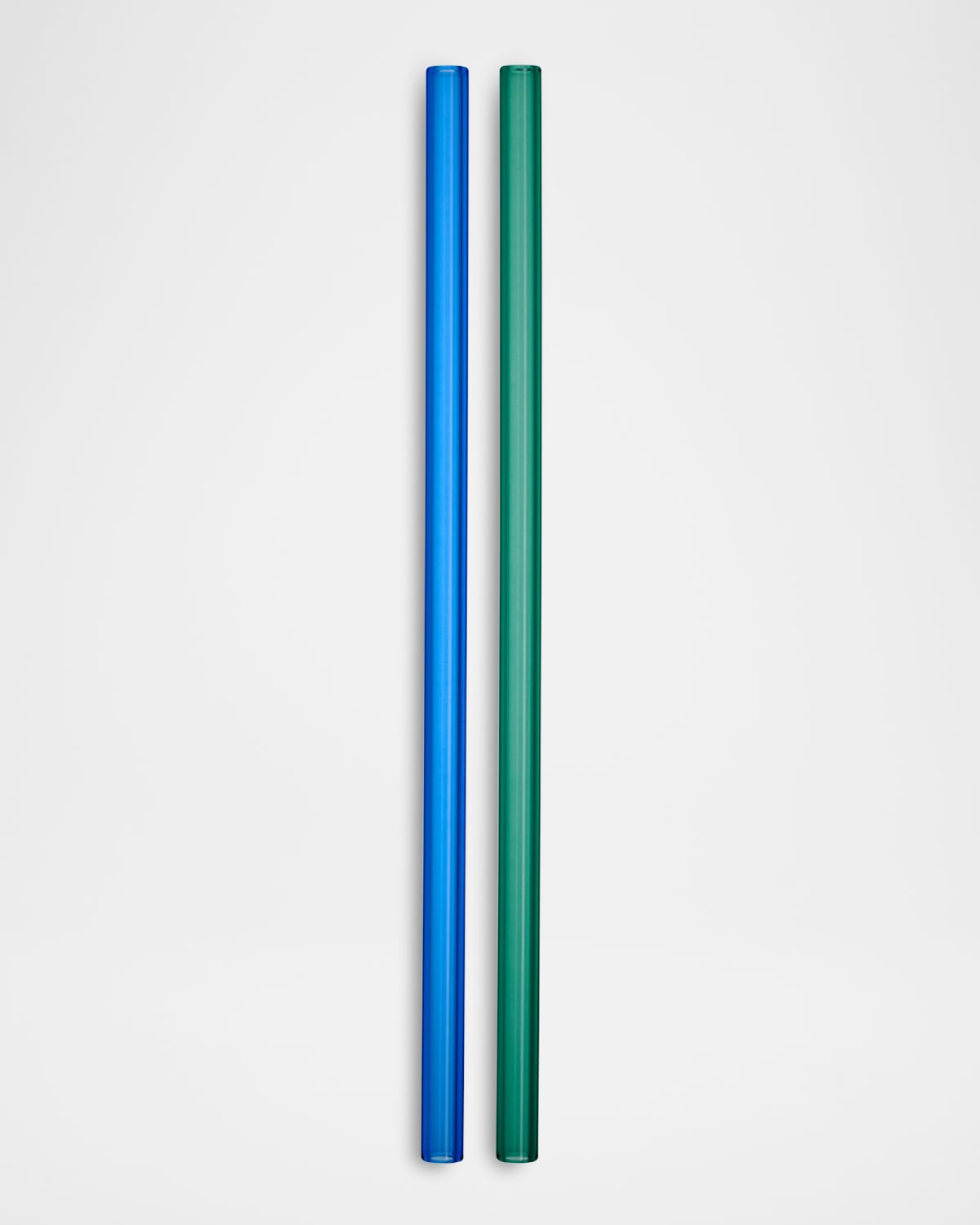 Kosta Boda Sipsavor 2-piece Glass Straw Set In Blue/green