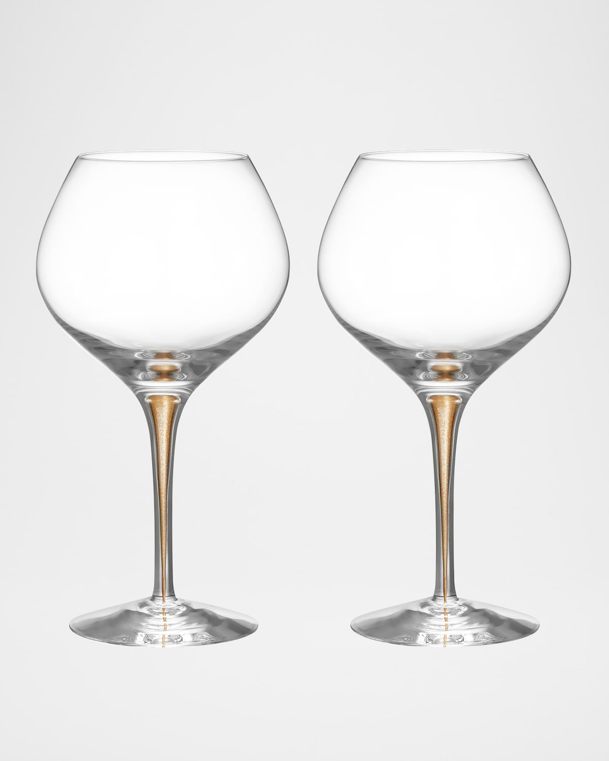 Orrefors Intermezzo Bouquet Stemware Set Of 4 In Gold