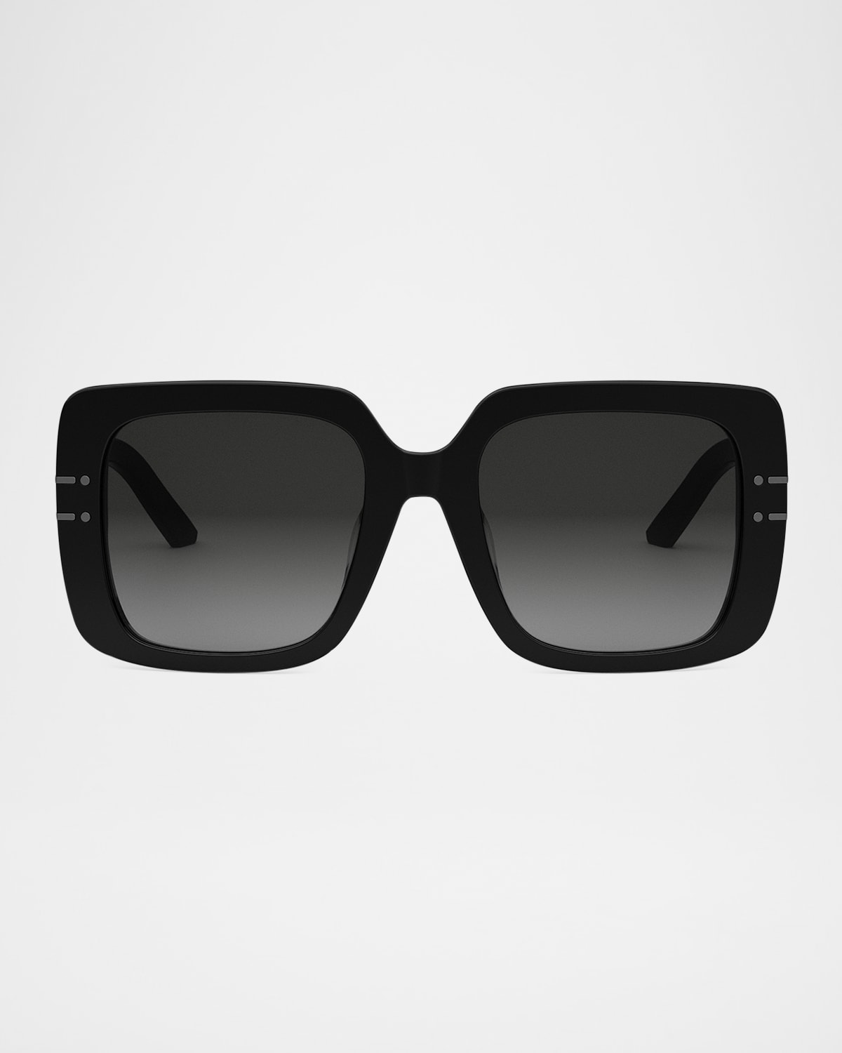 Dior Signature S11i Square Sunglasses, 54mm In Shiny Black Gradient Smoke