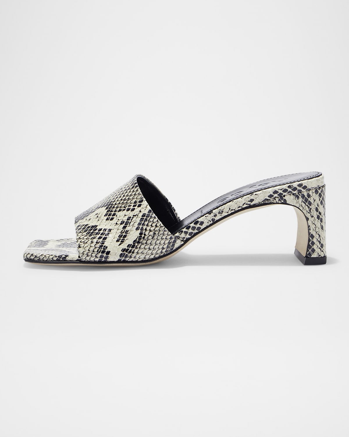 Aeyde Jeanie Snake-embossed Mule Sandals