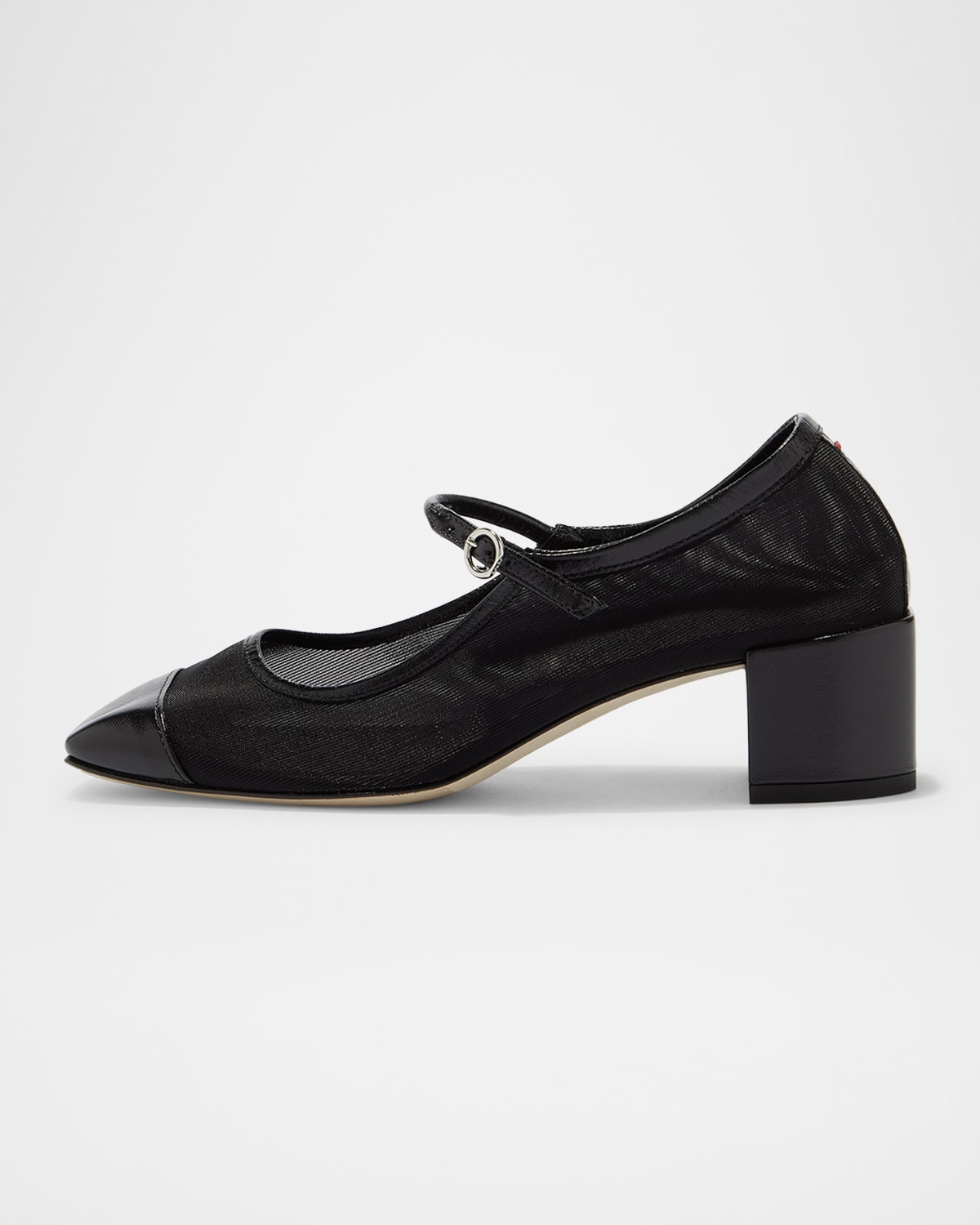 Aeyde Aline Mesh Square-toe Mary Jane Pumps