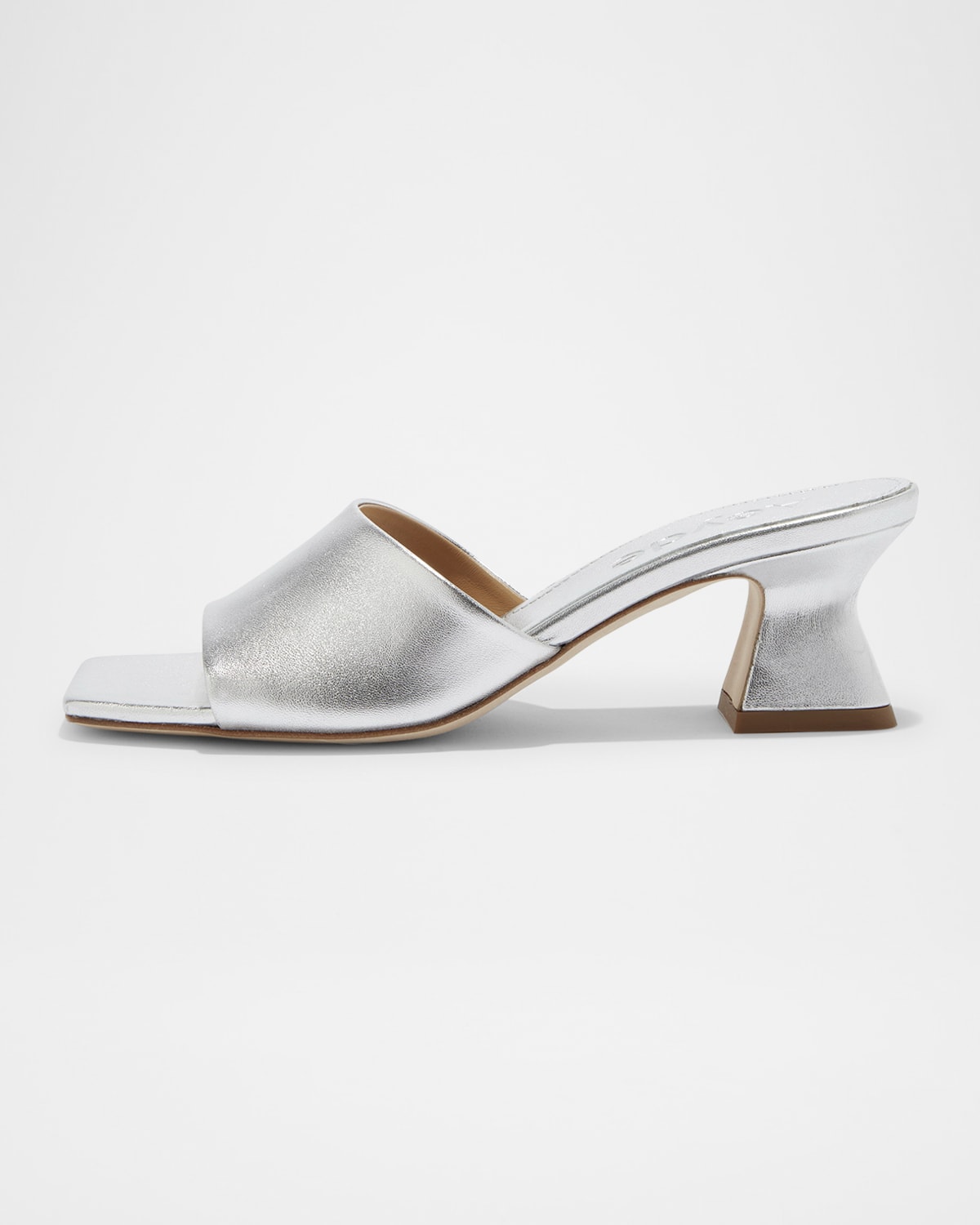 Shop Aeyde Ale Metallic Mule Sandals