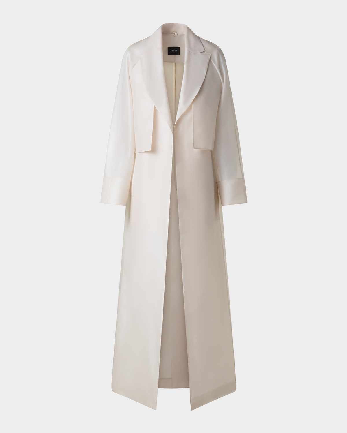 Akris Zendaya Silk Organza Coat With Detachable Bolero In Sand