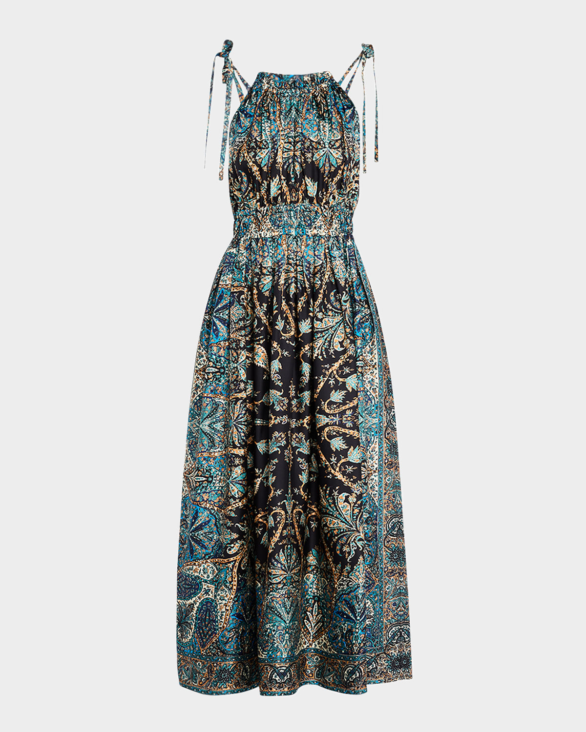 Ulla Johnson Joni Printed A-line Maxi Dress In Byzantine