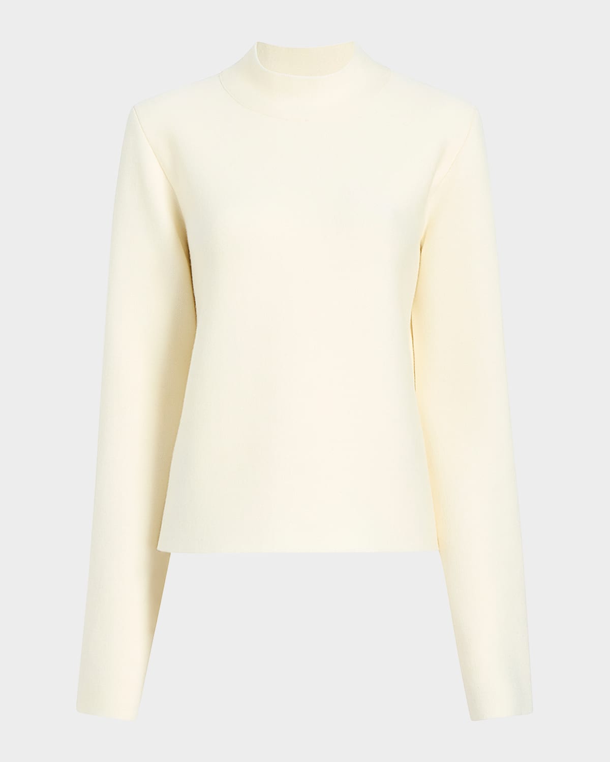 KHAITE CALLIOPE MOCK NECK WOOL-BLEND TOP 