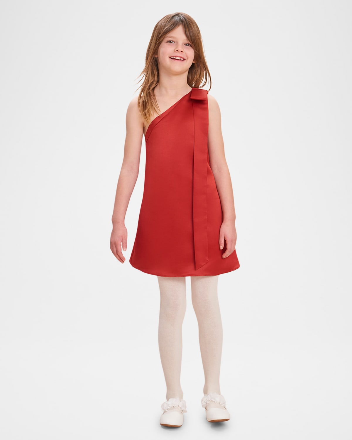 Shop Cult Gaia Girl's Nathaly One-shoulder Dress In Merlot