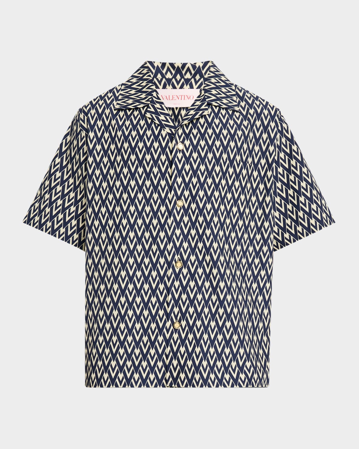 Valentino Shirt In Navy/cream