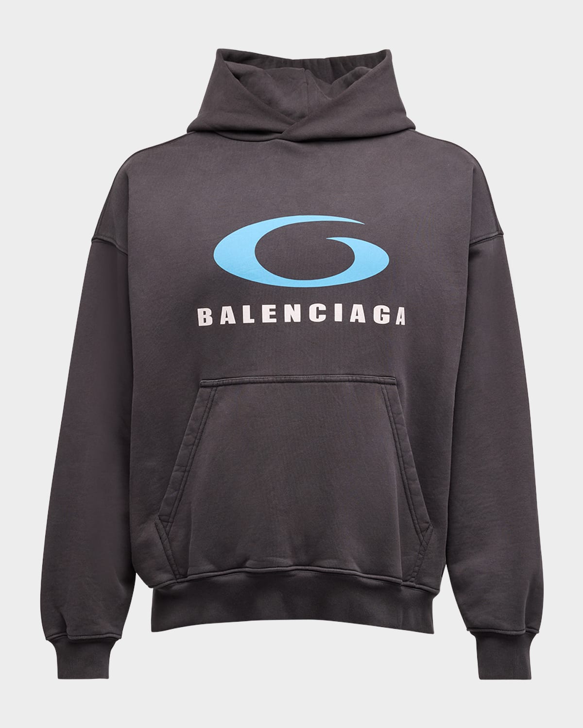 Balenciaga Surfer Logo-print Cotton Hoodie In Black | ModeSens