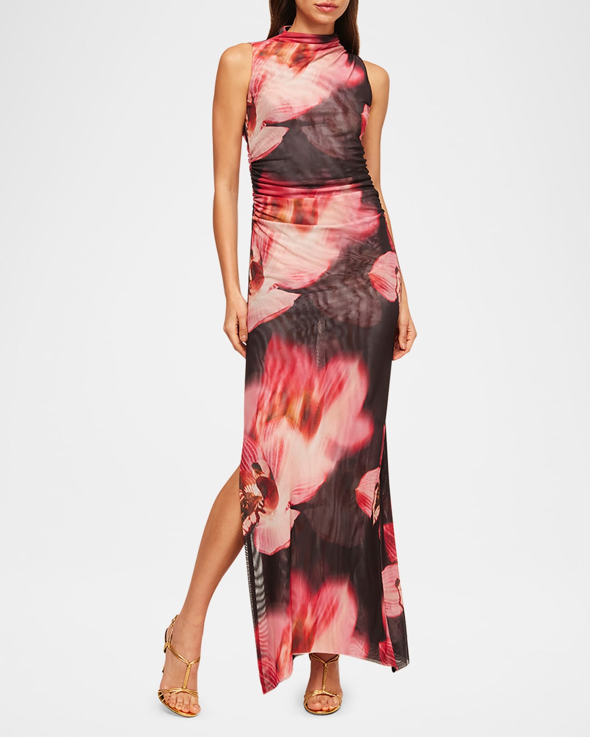 Athena Floral Mesh Maxi Dress