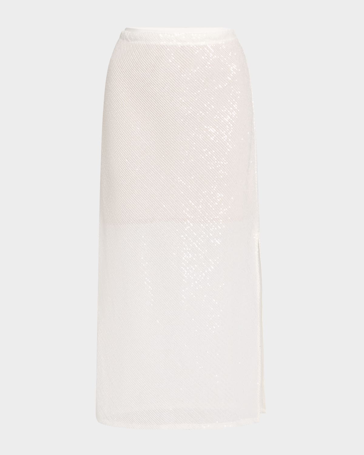 Sequined Bias-Cut Maxi Skirt