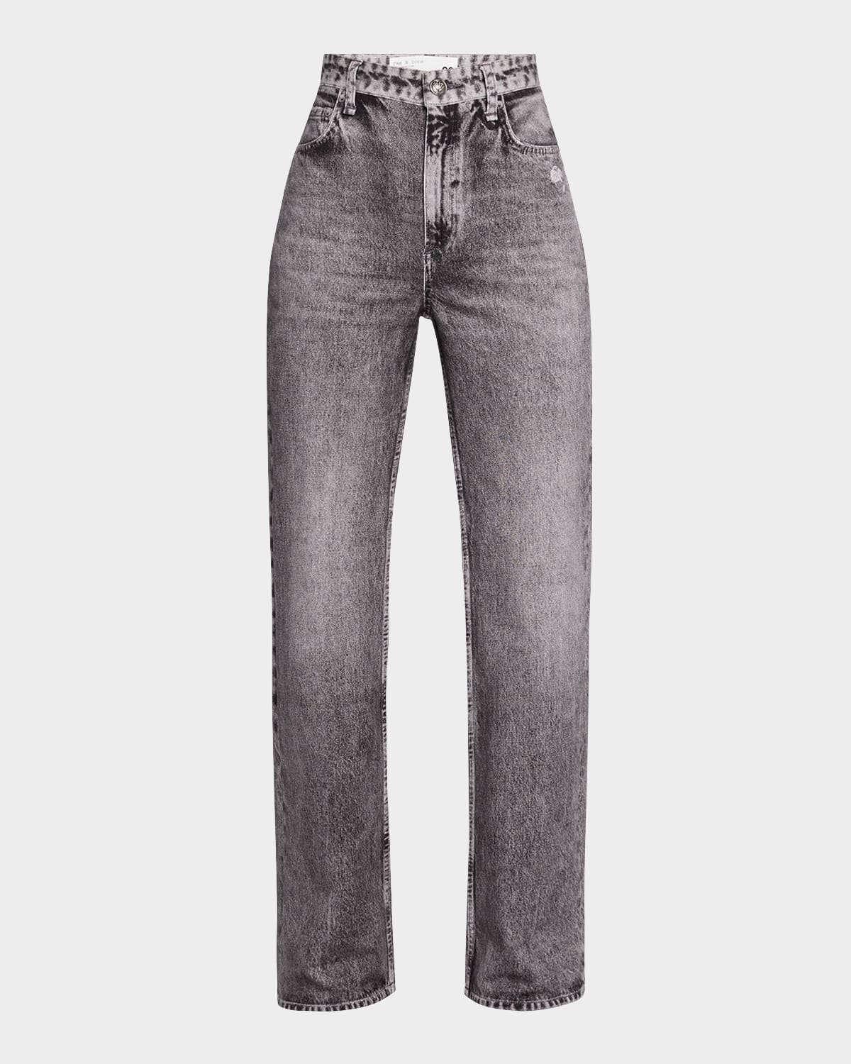 Miramar Shea Cotton-Terry High-Rise Full Relaxed-Straight Jeans