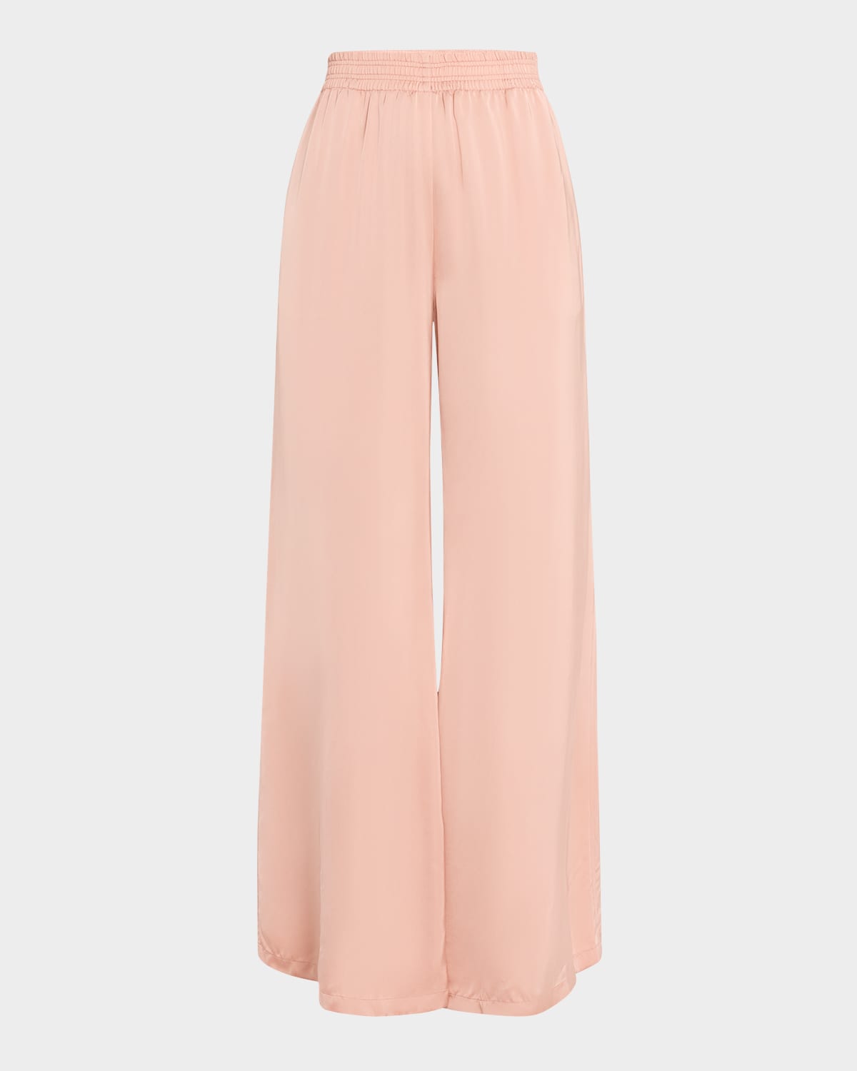 Shop Fabiana Filippi Wide-leg Viscose Satin Trousers In Fard