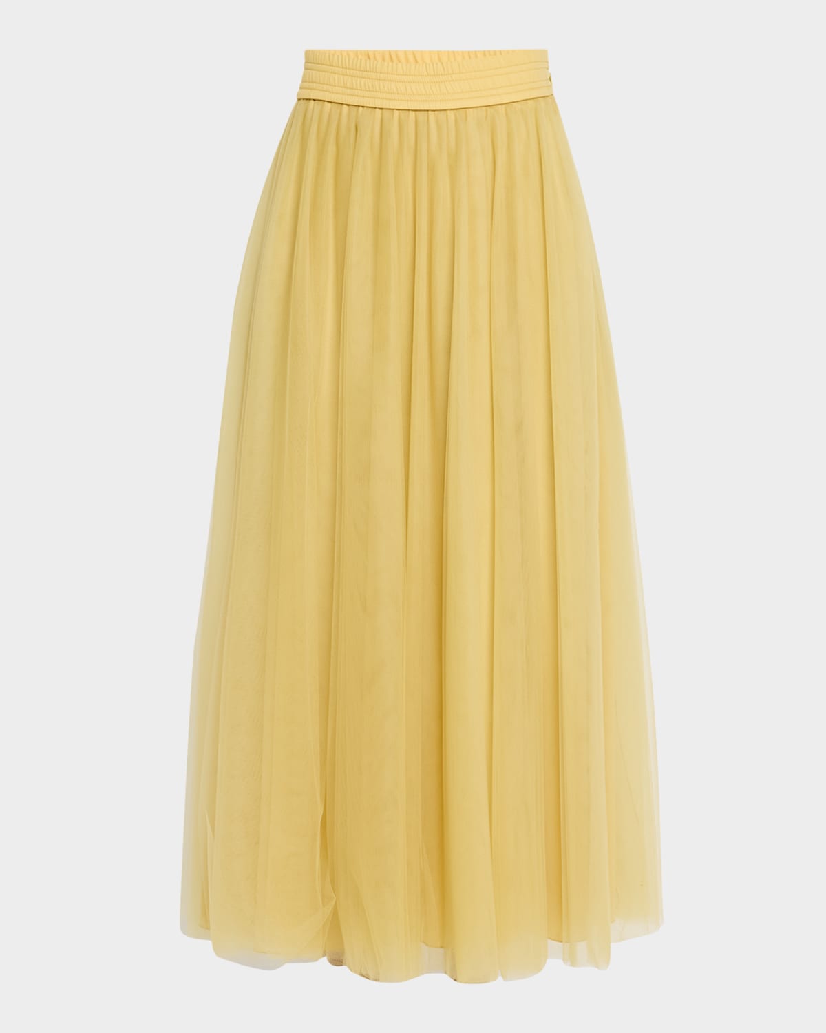Fabiana Filippi A-line Tulle Midi Skirt In Oro