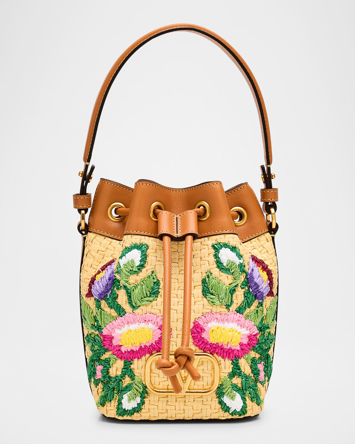 VLOGO Signature Mini Drawstring Flower Bucket Bag